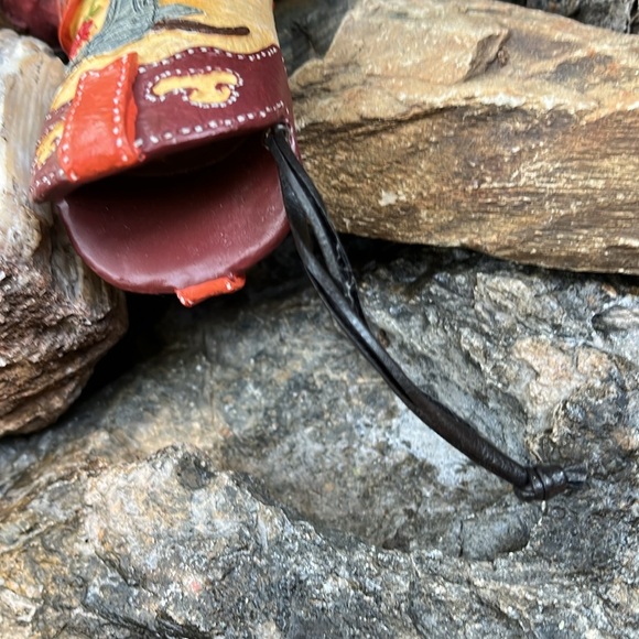 Gottschalks Western Cowboy Boot Figurine Ornament - The Spur Spins! Handpainted - Picture 8 of 8